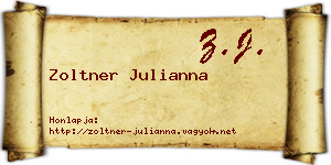 Zoltner Julianna névjegykártya